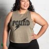 POUND HIGH VOLTAGE Racerback Crop Tank