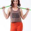 Rockout Workout Crop Stone Tank