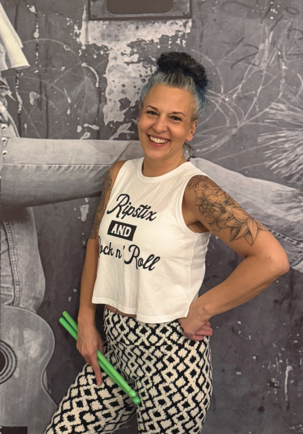Ripstix And Rock and Roll Crop Muscle Tank